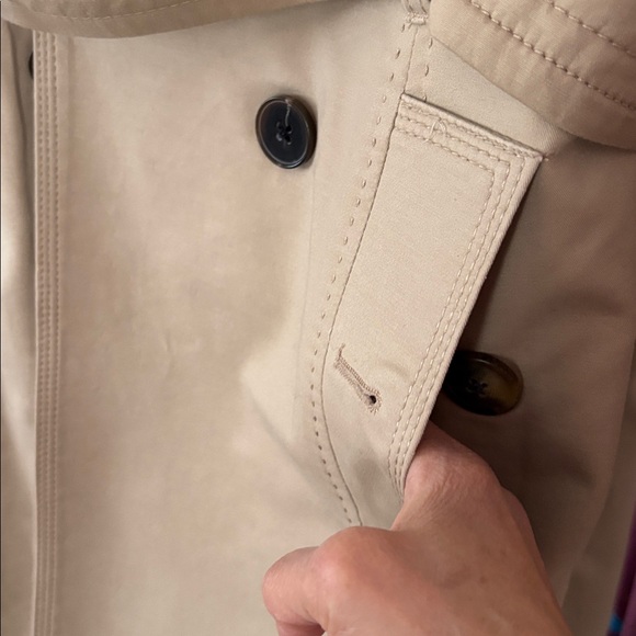 Willi Smith Beige Double-Breasted Trench Coat - Picture 5 of 7